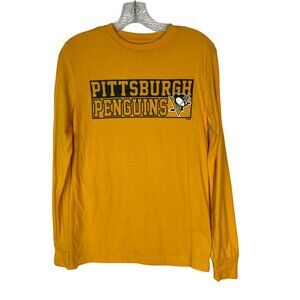 NHL Womens Pittsburgh Penguins Long Sleeve Tshirt Yellow Size Small